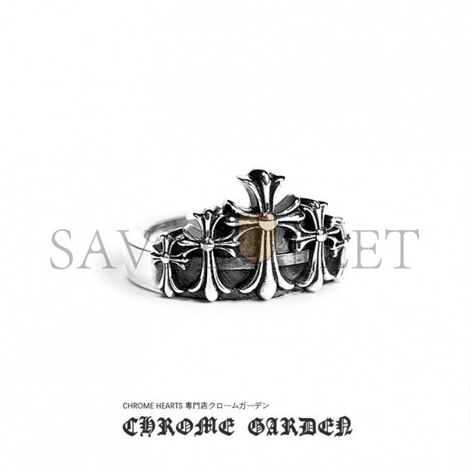 CHROME HEARTS CROSS CROWN RING