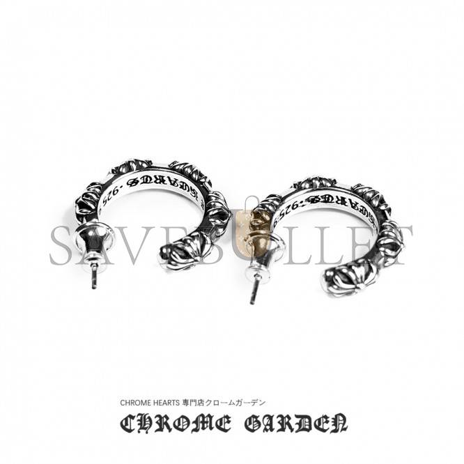 CHROME HEARTS CROSS HOOP EARRING