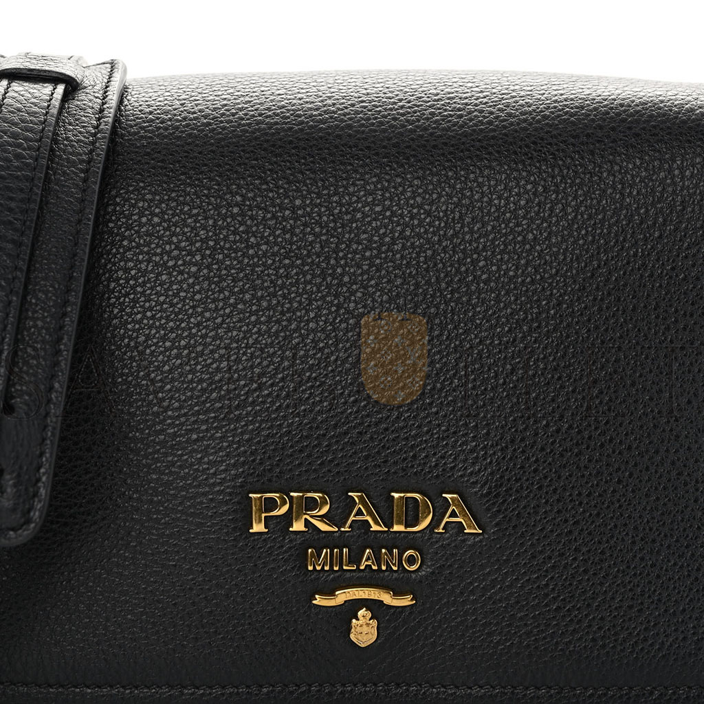 PRADA VITELLO PHENIX CROSSBODY BAG BLACK (22*15*7cm)