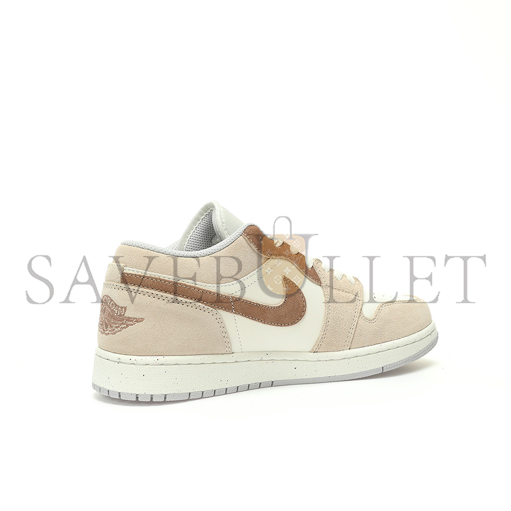 NIKE AIR JORDAN 1 LOW LIGHT BONE ARCHAEO BROWN HF1567-200