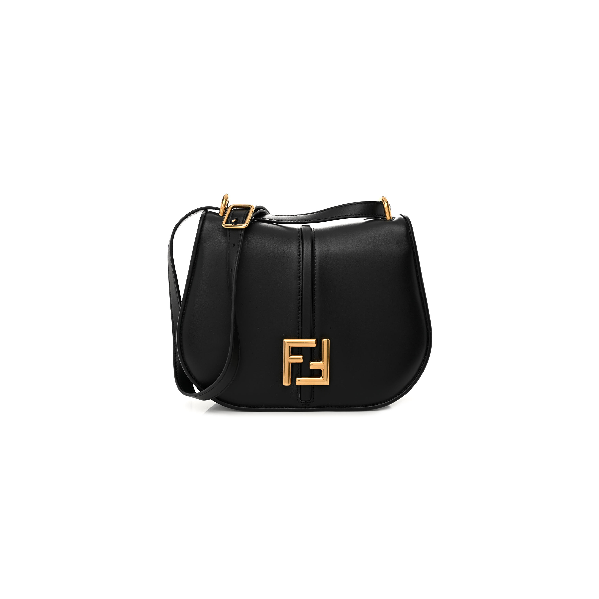 FENDI VITELLO BRENTA CHER MEDIUM FENDI C&#X27;MON BLACK (25*18*8cm)