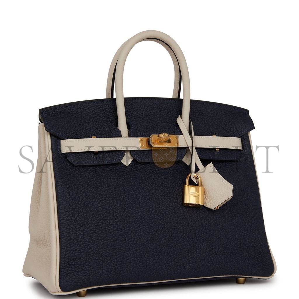 HERMES SPECIAL ORDER (HSS) BIRKIN 25 BLEU NUIT AND CRAIE TOGO GOLD HARDWARE HANDMADE (25cm) HERMES SPECIAL ORDER (HSS) BIRKIN 25 BLEU NUIT AND CRAIE TOGO GOLD HARDWARE HANDMADE (25cm)