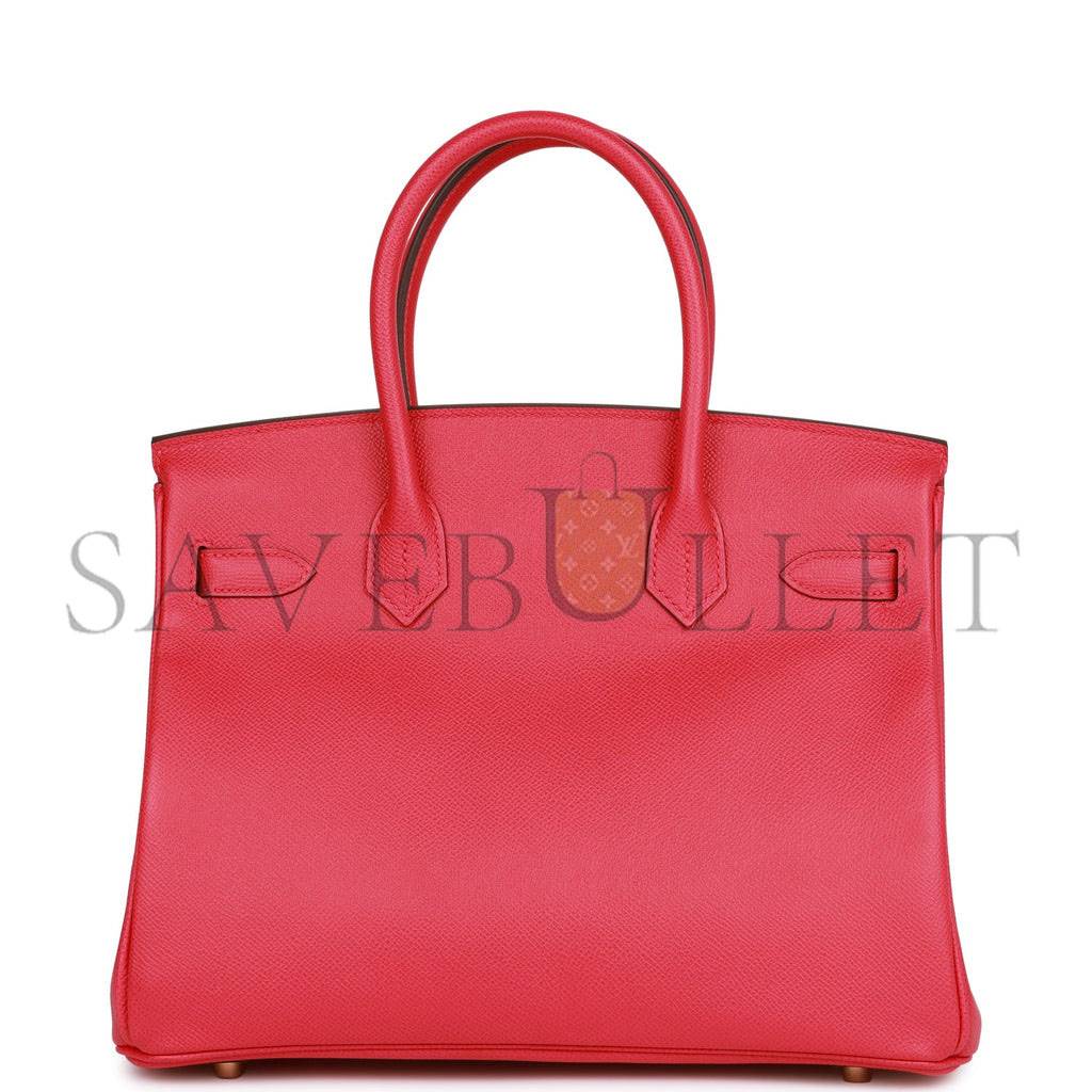 HERMES BIRKIN 30 ROSE EXTREME EPSOM GOLD HARDWARE (30cm) HERMES BIRKIN 30 ROSE EXTREME EPSOM GOLD HARDWARE (30cm)