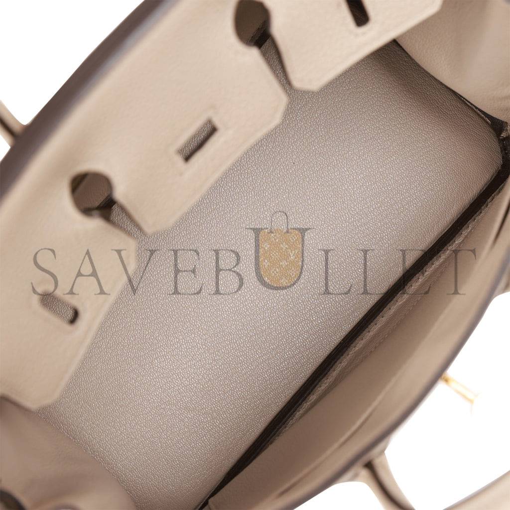 HERMES BIRKIN 25 GRIS TOURTERELLE TOGO GOLD HARDWARE HANDMADE (25cm) HERMES BIRKIN 25 GRIS TOURTERELLE TOGO GOLD HARDWARE HANDMADE (25cm)