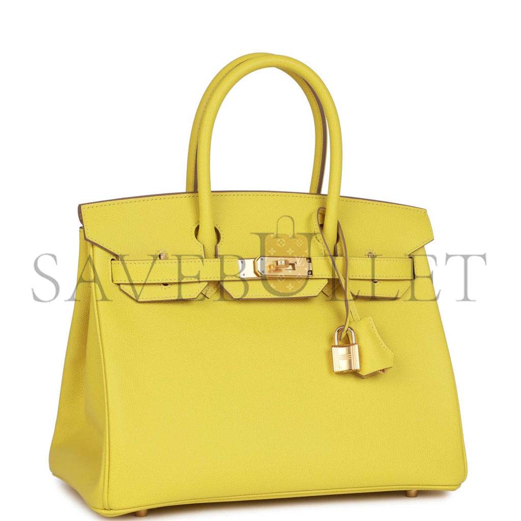 HERMES BIRKIN 30 LIME EPSOM GOLD HARDWARE (30cm) HERMES BIRKIN 30 LIME EPSOM GOLD HARDWARE (30cm)