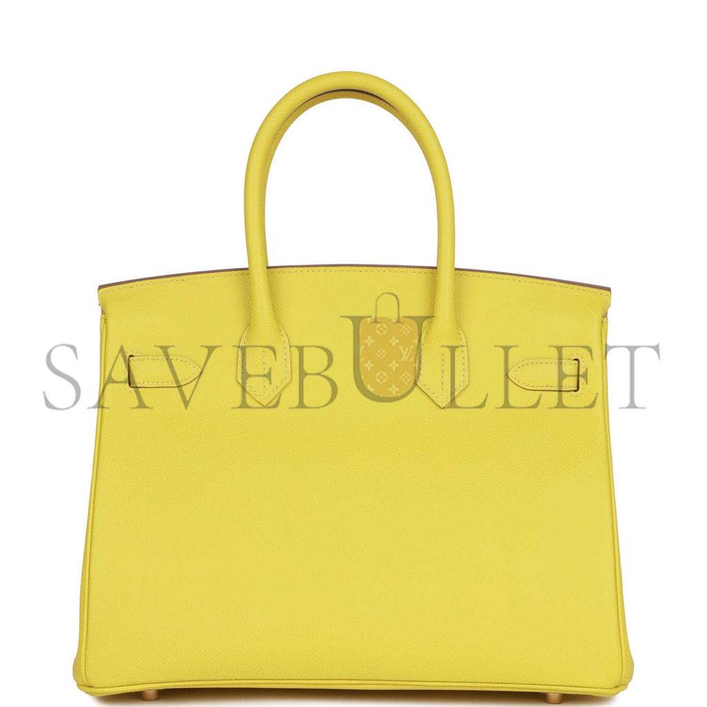 HERMES BIRKIN 30 LIME EPSOM GOLD HARDWARE (30cm) HERMES BIRKIN 30 LIME EPSOM GOLD HARDWARE (30cm)