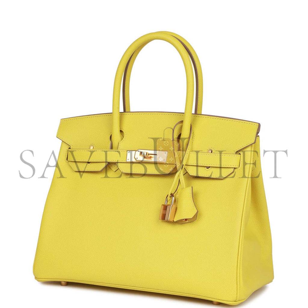 HERMES BIRKIN 30 LIME EPSOM GOLD HARDWARE (30cm) HERMES BIRKIN 30 LIME EPSOM GOLD HARDWARE (30cm)