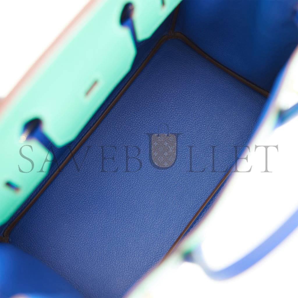 HERMES SPECIAL ORDER (HSS) BIRKIN 30 VERT VERONE AND BLEU ELECTRIC EPSOM BRUSHED GOLD HARDWARE ( 30cm*22*16cm) HERMES SPECIAL ORDER (HSS) BIRKIN 30 VERT VERONE AND BLEU ELECTRIC EPSOM BRUSHED GOLD HARDWARE ( 30cm*22*16cm)