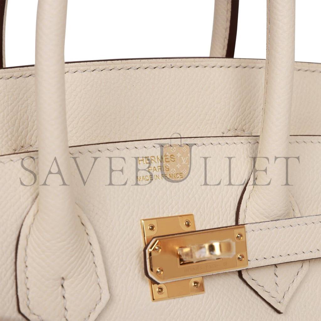 HERMES BIRKIN SELLIER 25 NATA EPSOM GOLD HARDWARE HANDMADE (25cm) HERMES BIRKIN SELLIER 25 NATA EPSOM GOLD HARDWARE HANDMADE (25cm)