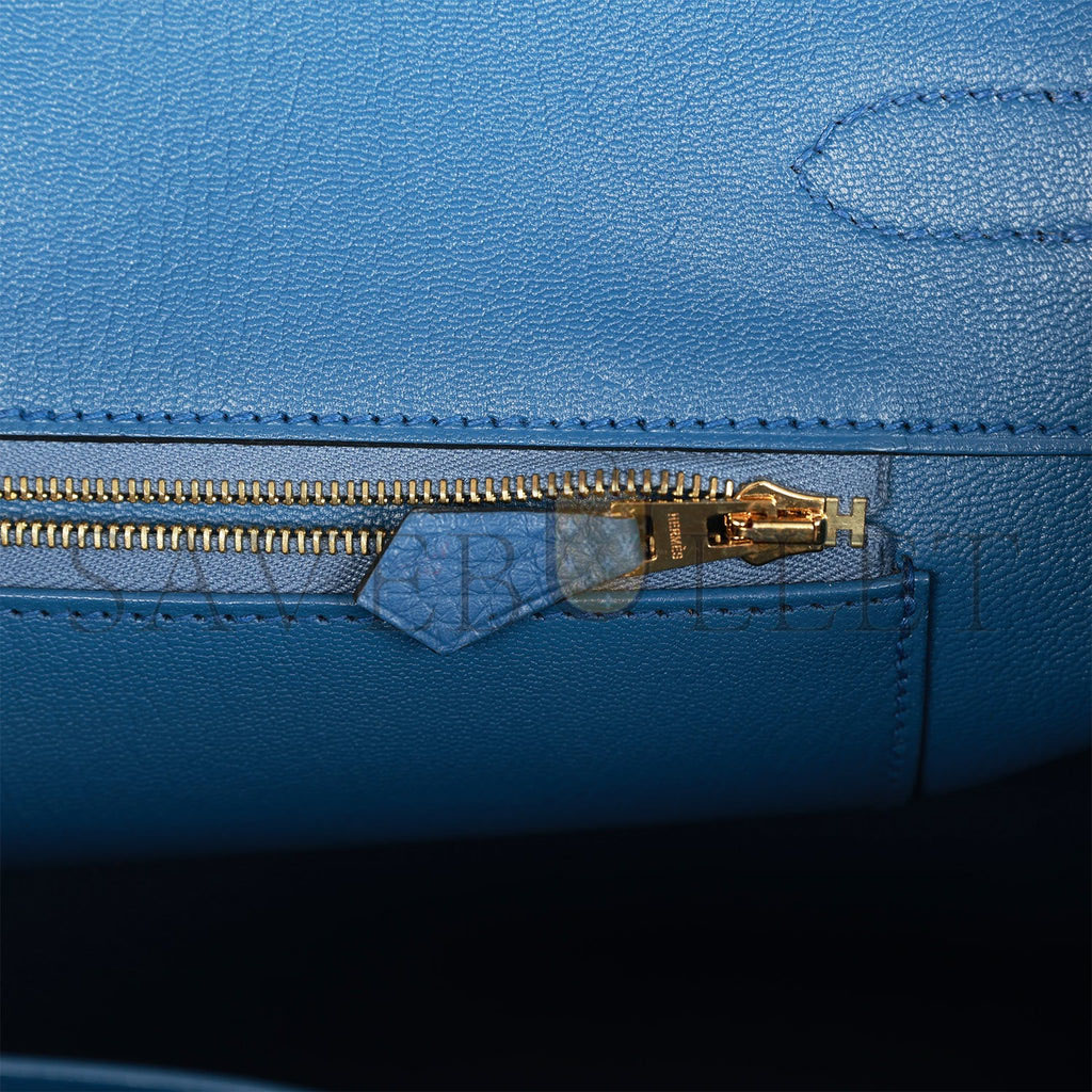 HERMES BIRKIN 35 BLEU AGATE TOGO GOLD HARDWARE (35cm) HERMES BIRKIN 35 BLEU AGATE TOGO GOLD HARDWARE (35cm)