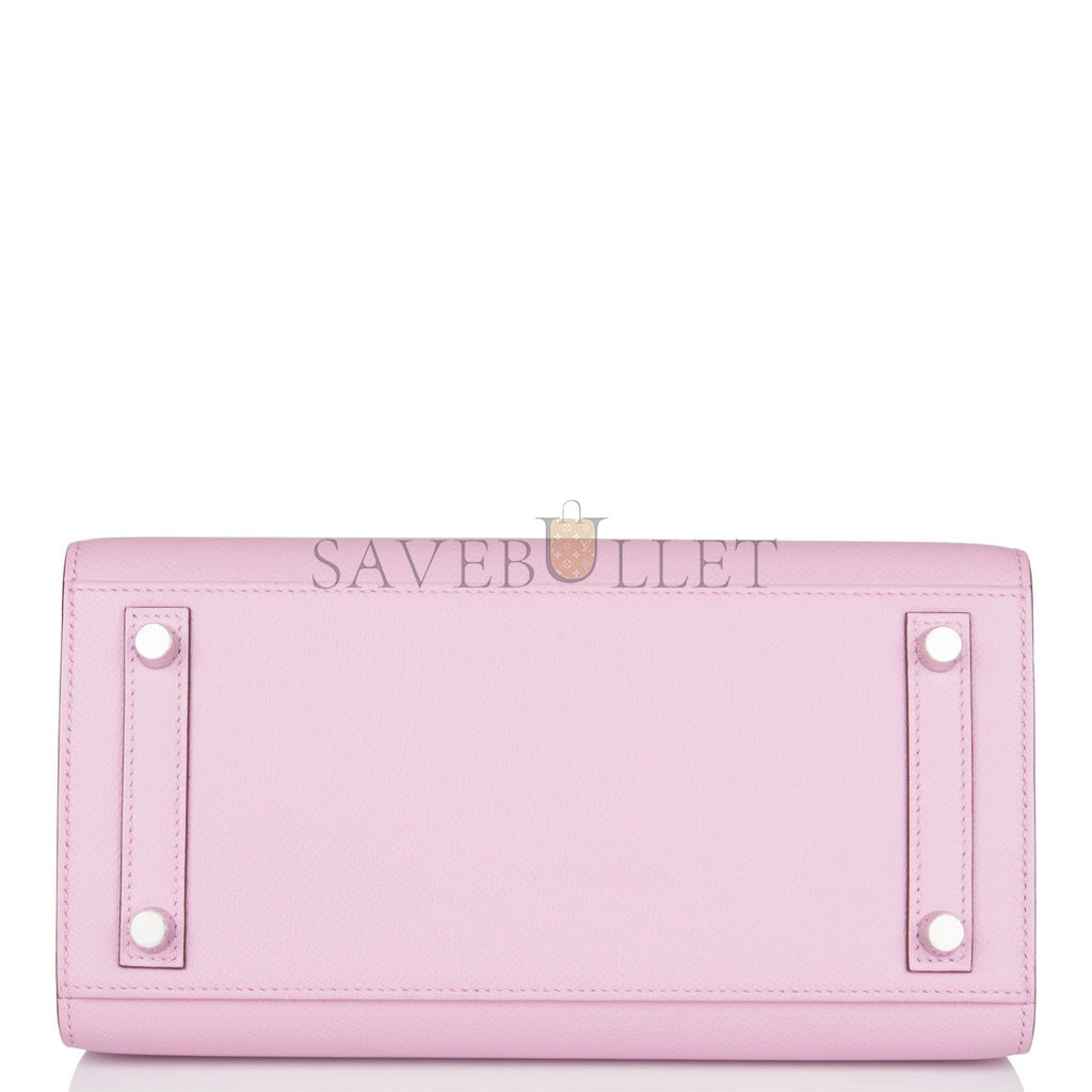 HERMES BIRKIN SELLIER 25 MAUVE SYLVESTRE EPSOM PALLADIUM HARDWARE HANDMADE (25cm) HERMES BIRKIN SELLIER 25 MAUVE SYLVESTRE EPSOM PALLADIUM HARDWARE HANDMADE (25cm)