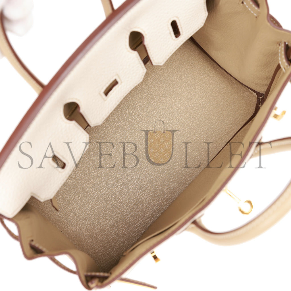 HERMES SPECIAL ORDER (HSS) BIRKIN 25 CRAIE AND TRENCH TOGO GOLD HARDWARE HANDMADE (25cm) HERMES SPECIAL ORDER (HSS) BIRKIN 25 CRAIE AND TRENCH TOGO GOLD HARDWARE HANDMADE (25cm)
