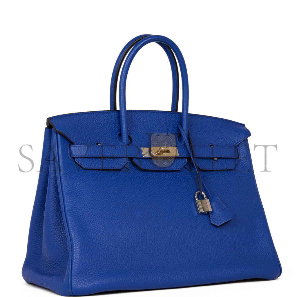 HERMES BIRKIN 35 BLEU ELECTRIC TOGO PALLADIUM HARDWARE (35cm) HERMES BIRKIN 35 BLEU ELECTRIC TOGO PALLADIUM HARDWARE (35cm)