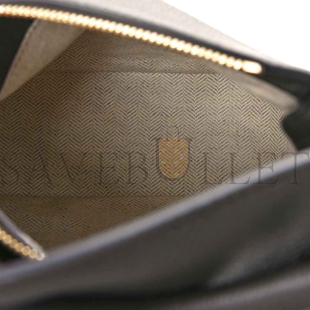 LOEWE CALFSKIN MINI PUZZLE EDGE BAG DARK GREY (18*12.5*8cm)