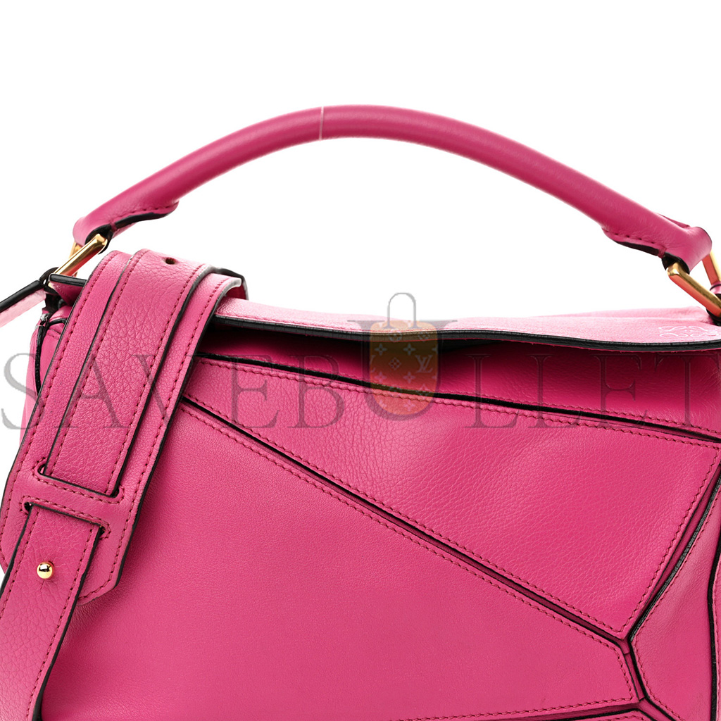 LOEWE CALFSKIN SMALL PUZZLE BAG FUCHSIA (24*16.5*10.5cm)