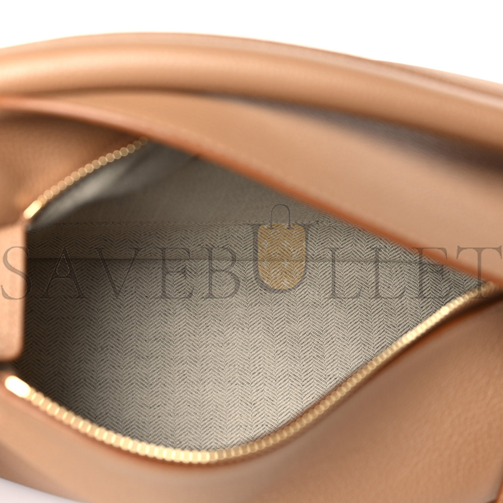 LOEWE GRAINED CALFSKIN SMALL PUZZLE EDGE BAG TOFFEE (24*16.5*10.5cm)