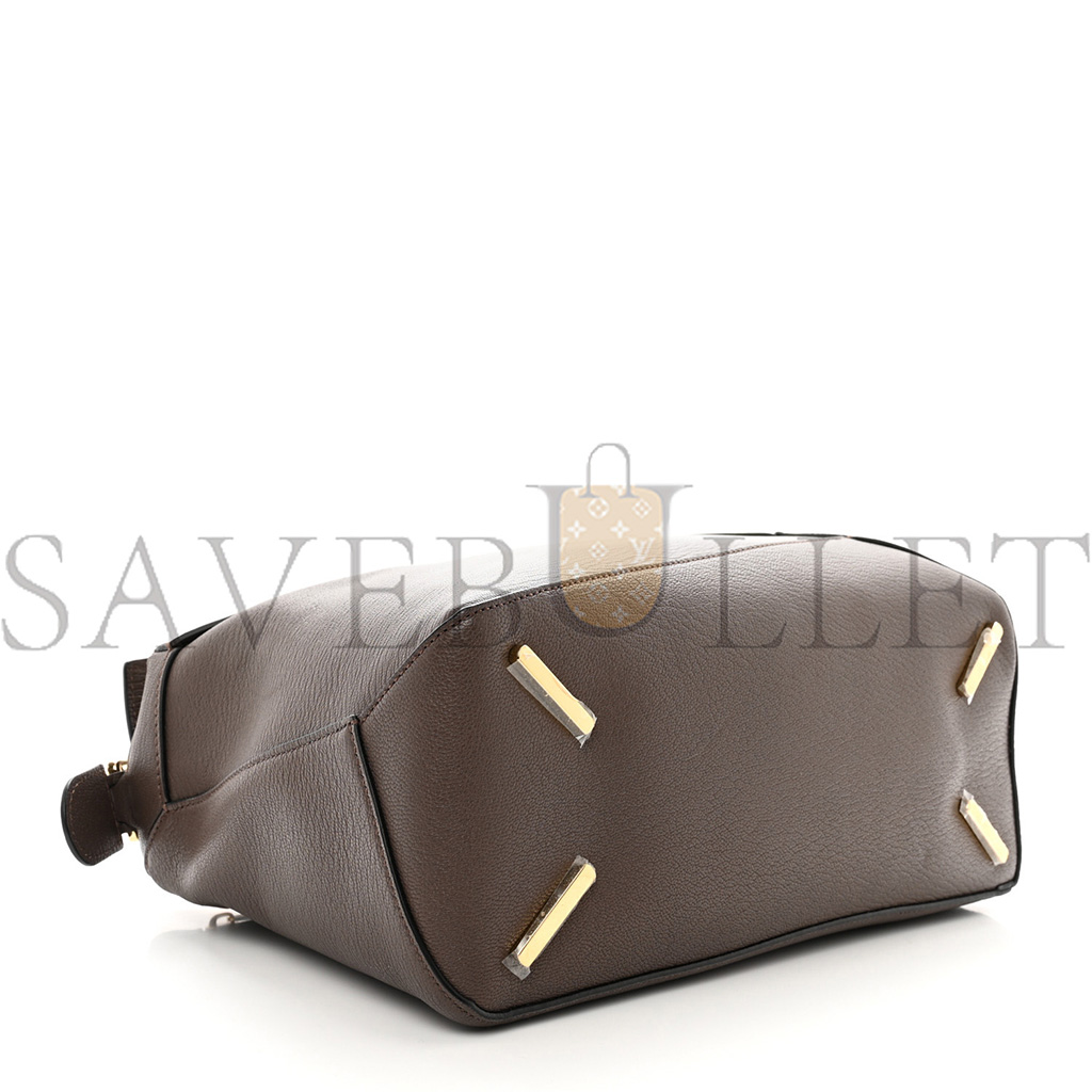 LOEWE GOATSKIN MEDIUM PUZZLE EDGE BAG TAUPE (29*19.5*14cm)