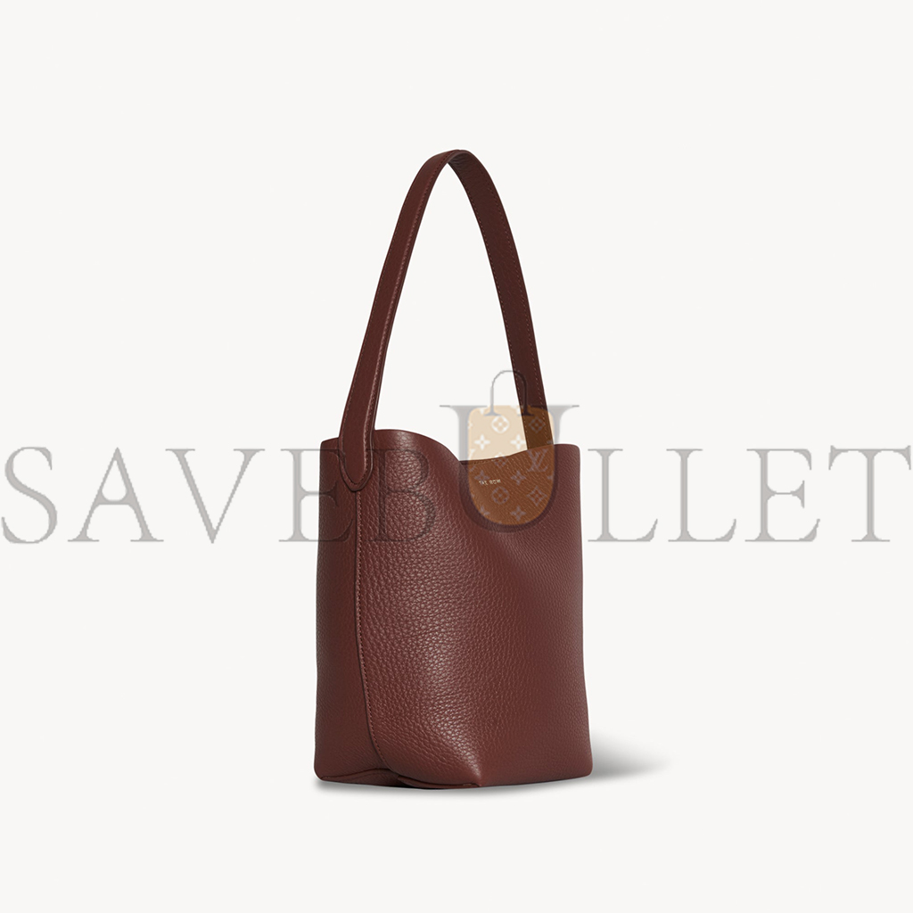 THE ROW SMALL NS PARK TOTE BAG IN LEATHER BURNT WOOD W1314L129BWOD (25*22*12cm)