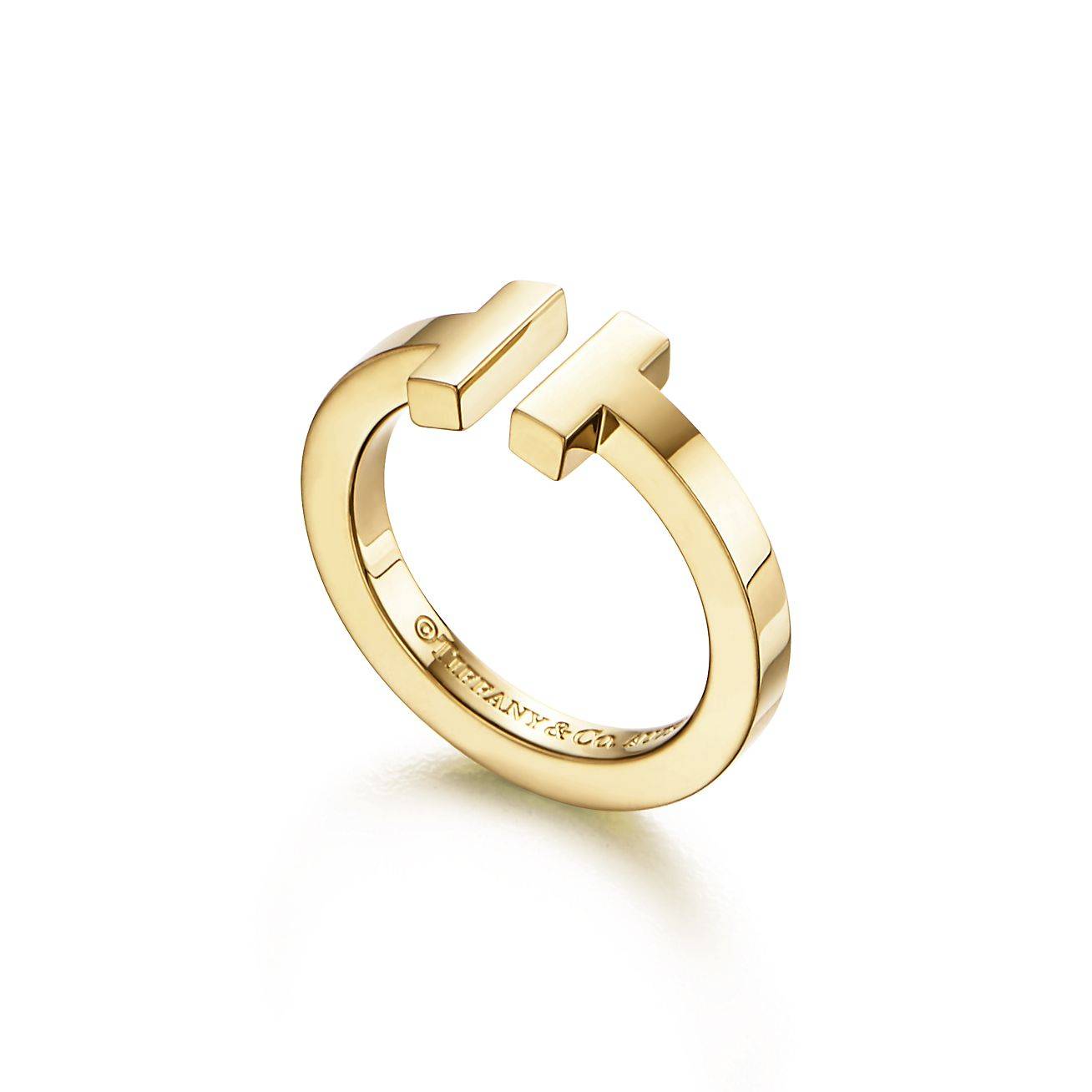 TIFFANY T SQUARE RING IN YELLOW GOLD