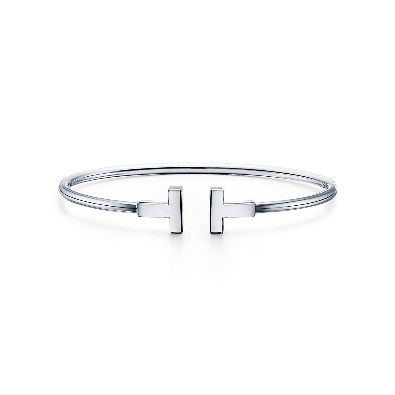 TIFFANY T WIRE BRACELET IN 18K WHITE GOLD