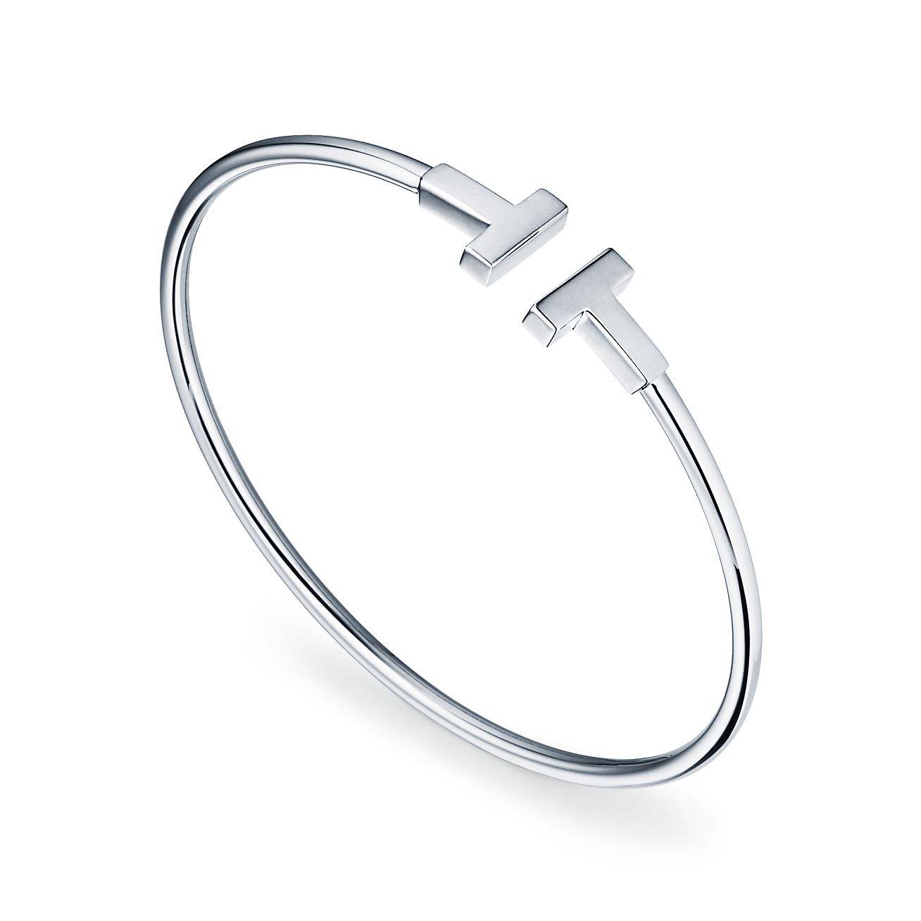 TIFFANY T WIRE BRACELET IN 18K WHITE GOLD