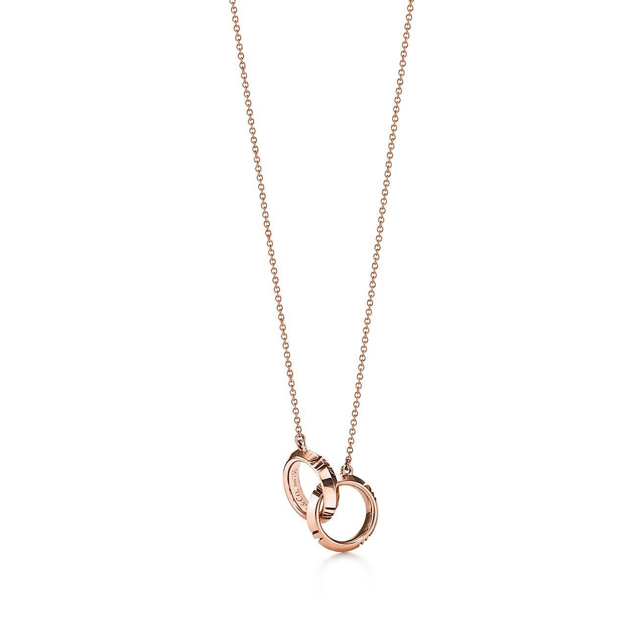 TIFFANY&CO. ATLAS® X CLOSED INTERLOCKING PENDANT IN ROSE GOLD 67789229