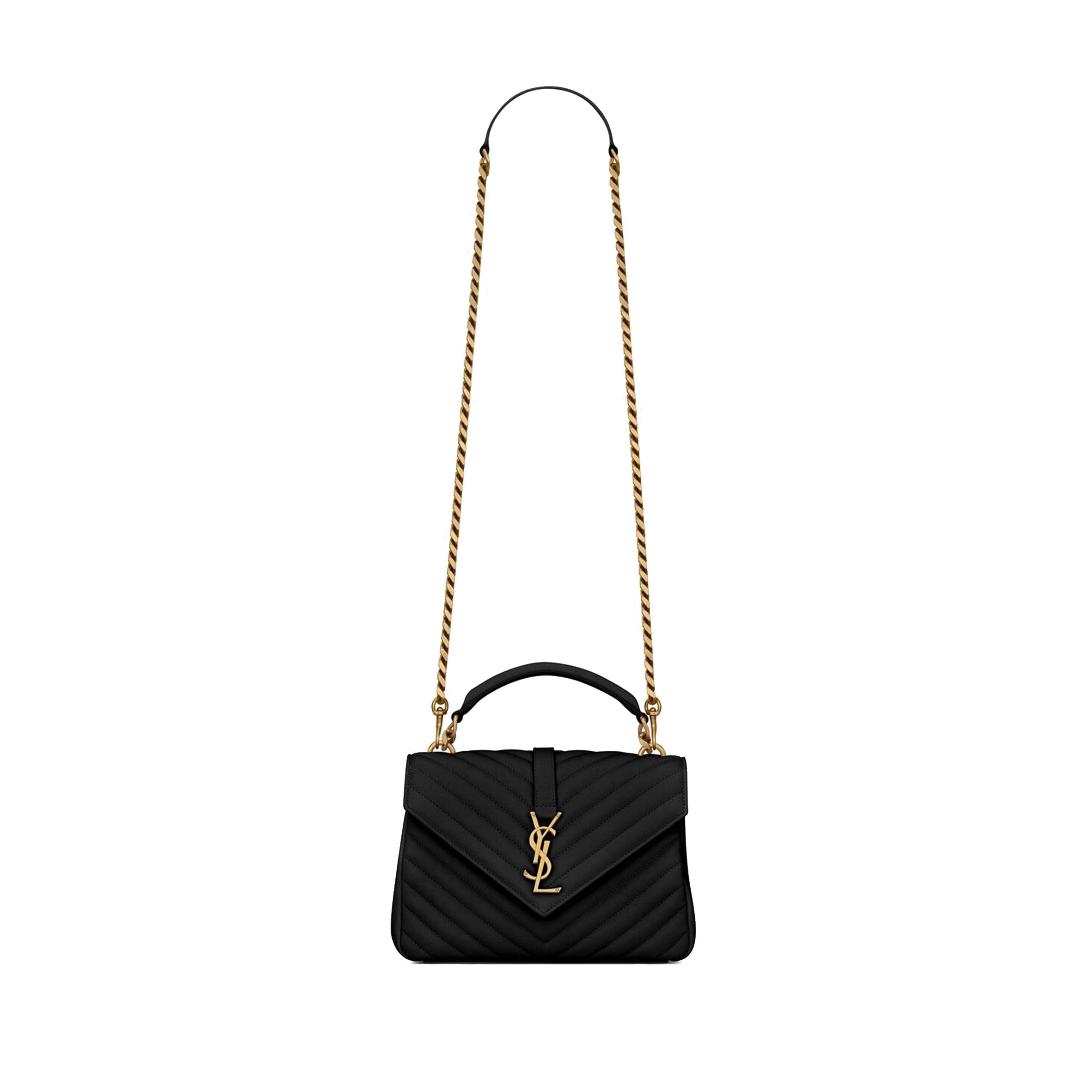 YSL COLLEGE MEDIUM CHAIN BAG IN QUILTED LEATHER 600279BRM071000 (24*17*6.5cm) YSL COLLEGE MEDIUM CHAIN BAG IN QUILTED LEATHER 600279BRM071000 (24*17*6.5cm)