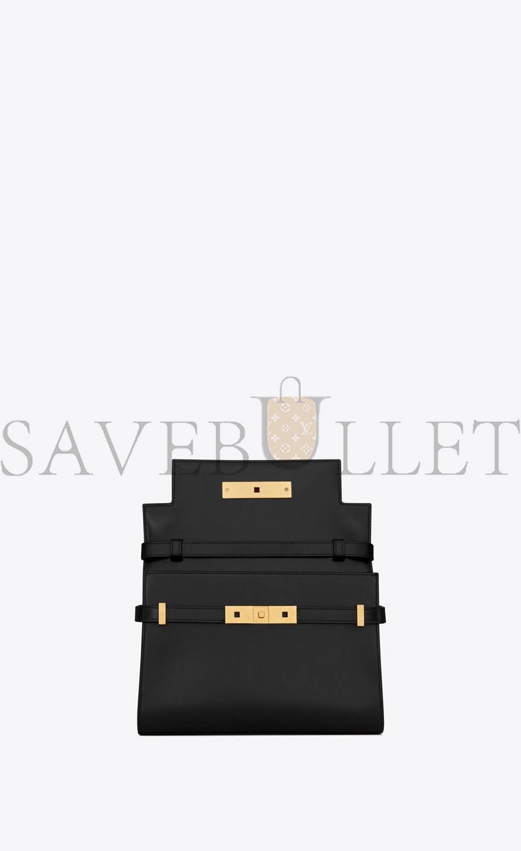 YSL MANHATTAN SMALL SHOULDER BAG IN BOX SAINT LAURENT LEATHER 6756260SX0W1000 (24*17.5*6cm)