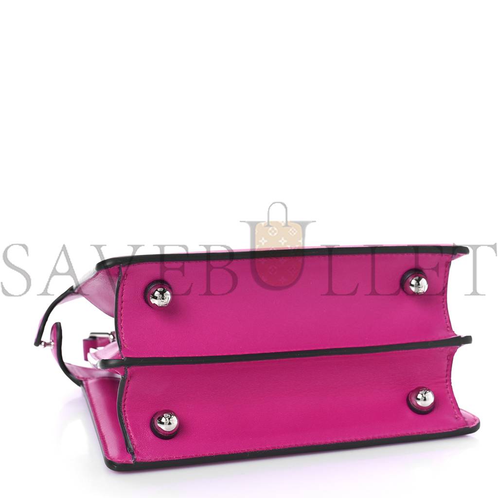 FENDI SHINY NAPPA PETITE PEEKABOO I SEE U SATCHEL MAGENTA (20*15*11cm)